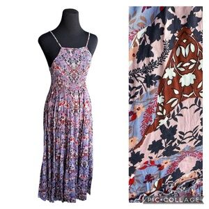 Abel The Label Dress Women’s Small Maxi Floral Charlotte Halter Anthropologie